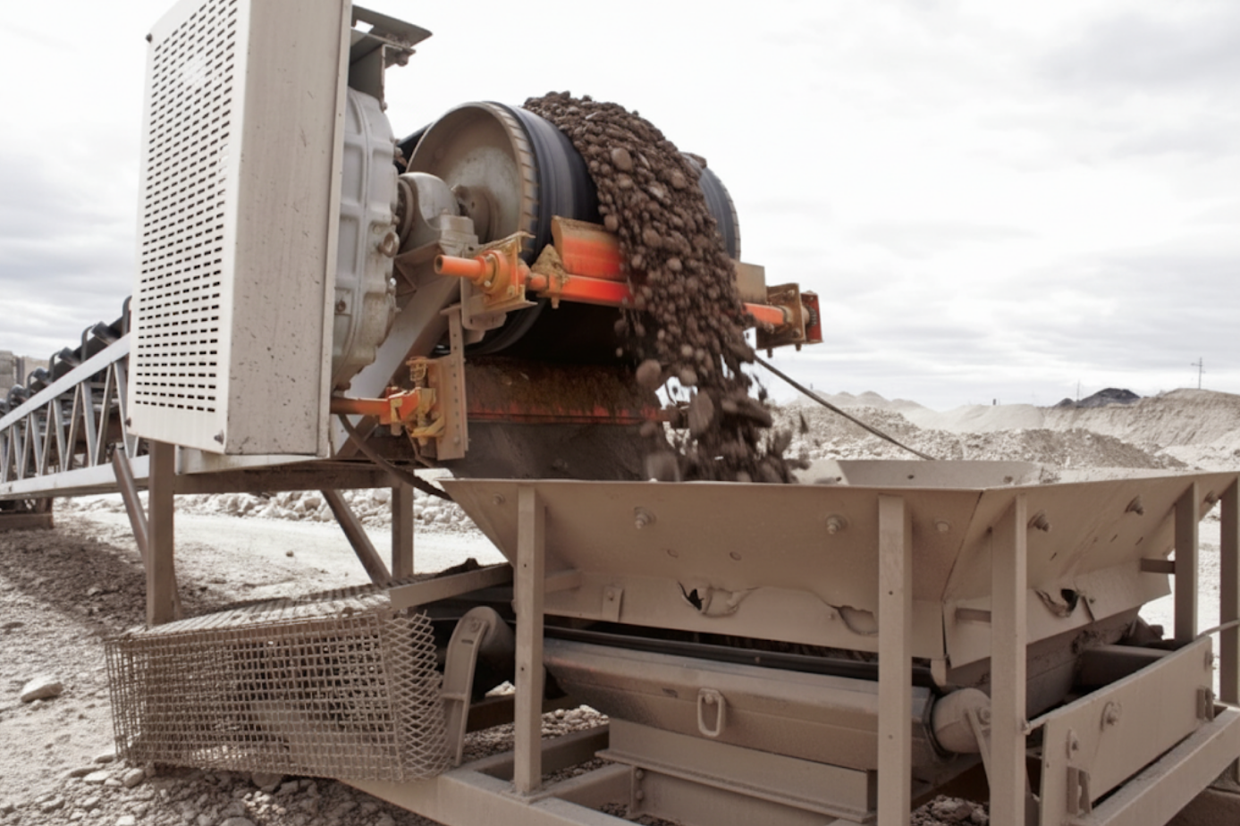 Belt with Dirt and Ground Coming off